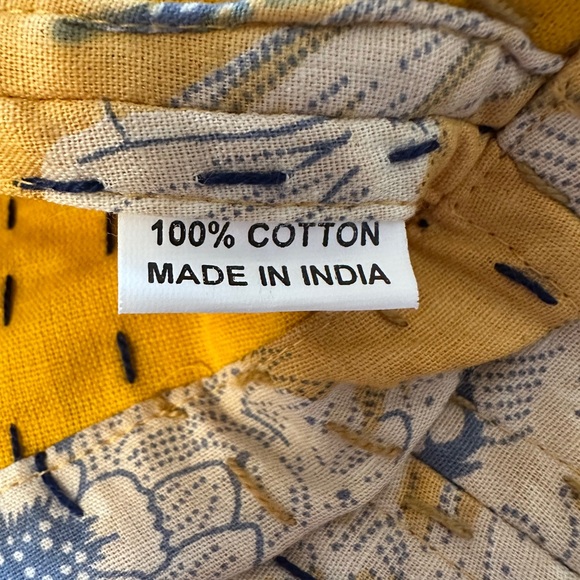 Handmade Kantha Quilted Kimono Jacket Made From Upcycled Cotton Saris | One Size - Picture 6 of 8